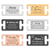 Isikupärastatud lemmiklooma ID silt Lükatav, graveeritud roostevabast terasest nimesildid Kaelarihma tarvikud Ripats Graveerimine Aadressi Koerte Nimesilt