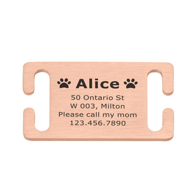 Isikupärastatud lemmiklooma ID silt Lükatav, graveeritud roostevabast terasest nimesildid Kaelarihma tarvikud Ripats Graveerimine Aadressi Koerte Nimesilt