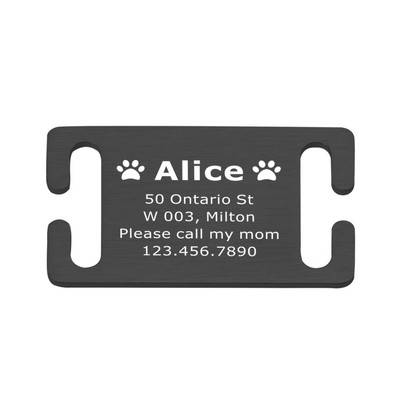 Isikupärastatud lemmiklooma ID silt Lükatav, graveeritud roostevabast terasest nimesildid Kaelarihma tarvikud Ripats Graveerimine Aadressi Koerte Nimesilt