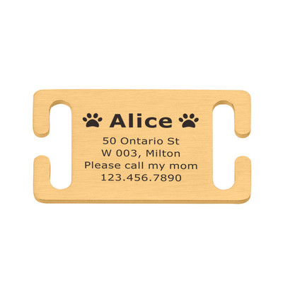 Isikupärastatud lemmiklooma ID silt Lükatav, graveeritud roostevabast terasest nimesildid Kaelarihma tarvikud Ripats Graveerimine Aadressi Koerte Nimesilt