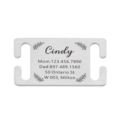 Isikupärastatud lemmiklooma ID silt Lükatav, graveeritud roostevabast terasest nimesildid Kaelarihma tarvikud Ripats Graveerimine Aadressi Koerte Nimesilt