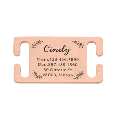 Isikupärastatud lemmiklooma ID silt Lükatav, graveeritud roostevabast terasest nimesildid Kaelarihma tarvikud Ripats Graveerimine Aadressi Koerte Nimesilt