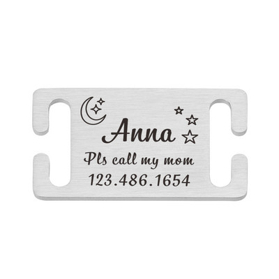 Isikupärastatud lemmiklooma ID silt Lükatav, graveeritud roostevabast terasest nimesildid Kaelarihma tarvikud Ripats Graveerimine Aadressi Koerte Nimesilt