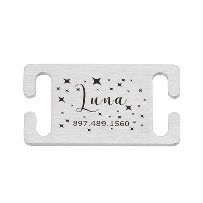 Isikupärastatud lemmiklooma ID silt Lükatav, graveeritud roostevabast terasest nimesildid Kaelarihma tarvikud Ripats Graveerimine Aadressi Koerte Nimesilt