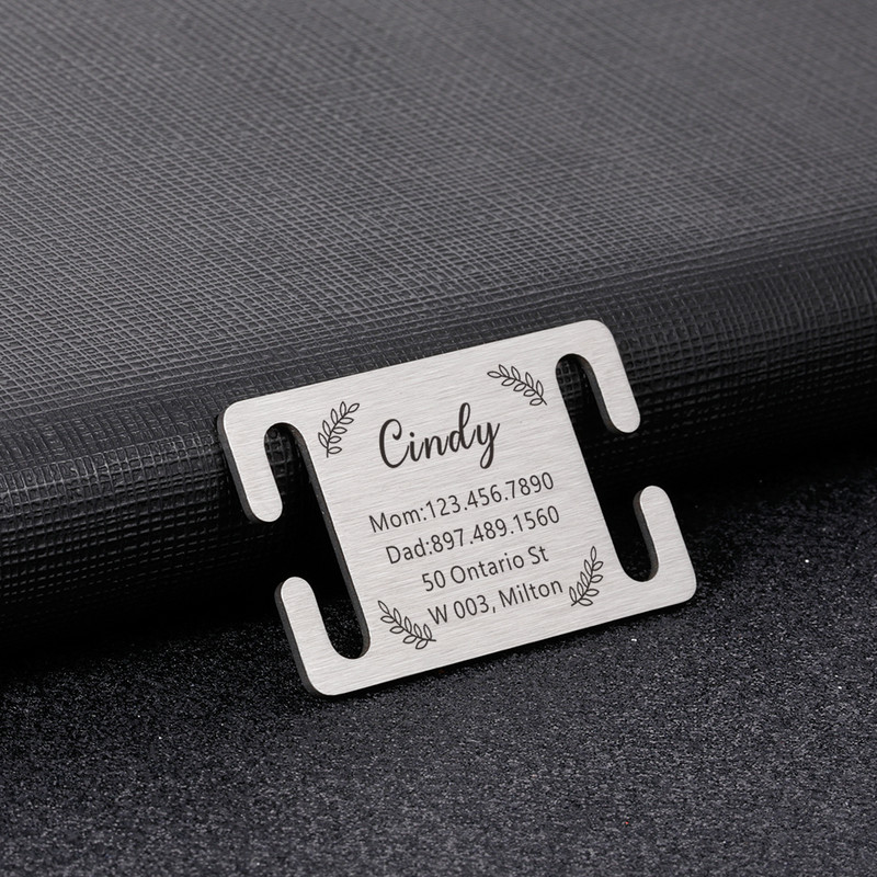 Isikupärastatud lemmiklooma ID silt Lükatav, graveeritud roostevabast terasest nimesildid Kaelarihma tarvikud Ripats Graveerimine Aadressi Koerte Nimesilt