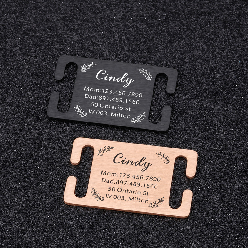 Isikupärastatud lemmiklooma ID silt Lükatav, graveeritud roostevabast terasest nimesildid Kaelarihma tarvikud Ripats Graveerimine Aadressi Koerte Nimesilt