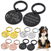 Etichete cu nume personalizate pentru adresă Etichete pentru câini pentru animale de companie Accesorii pentru zgarda pentru pisici Decorare ID-ul pentru animale de companie Etichete pentru câini gulere Etichetă pentru pisici din oțel inoxidabil