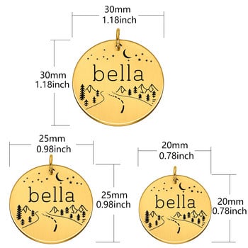 Προσαρμοσμένο όνομα Ετικέτες διεύθυνσης κατοικίδιου σκύλου Ετικέτες κολάρο γάτας Αξεσουάρ Διακόσμηση Ταυτότητα κατοικίδιων ετικέτες σκύλου Κολάρα από ανοξείδωτο ατσάλι Ετικέτα γάτας