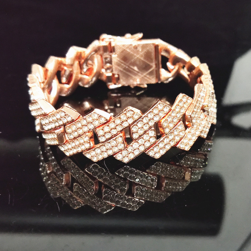 Harnaș cu lanț pentru zgarda pentru câini, metal de lux cu diamant, lățime de 20 mm, ciobănesc german, lanțuri pentru câini mari, accesorii, articole pentru animale de companie, Dropshipping