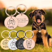 Kohandatud koerasildid Isikupärastatud graveeritud Lemmiklooma kutsika Kassi ID Kaelarihm Nime Aadress Silt Lemmikloomatarvikud Väikestele Koertele Kassi lemmikloomad Tooted