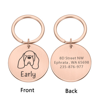 Kohandatud koerasildid Isikupärastatud graveeritud Lemmiklooma kutsika Kassi ID Kaelarihm Nime Aadress Silt Lemmikloomatarvikud Väikestele Koertele Kassi lemmikloomad Tooted