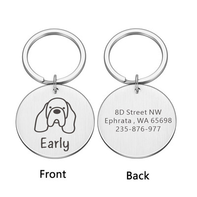 Kohandatud koerasildid Isikupärastatud graveeritud Lemmiklooma kutsika Kassi ID Kaelarihm Nime Aadress Silt Lemmikloomatarvikud Väikestele Koertele Kassi lemmikloomad Tooted