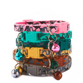 1 buc. guler pentru animale de companie model de camuflaj reglabil cu clopot guler pentru câini din poliester pentru animale de companie, 20--- 32 cm lungime, accesorii drăguțe pentru câini