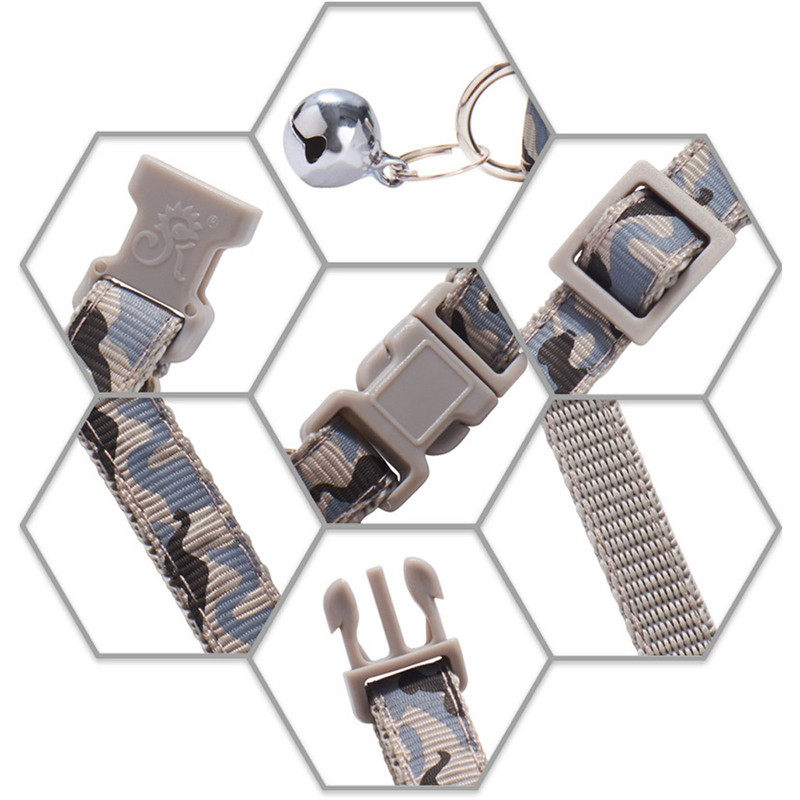1 buc. guler pentru animale de companie model de camuflaj reglabil cu clopot guler pentru câini din poliester pentru animale de companie, 20--- 32 cm lungime, accesorii drăguțe pentru câini