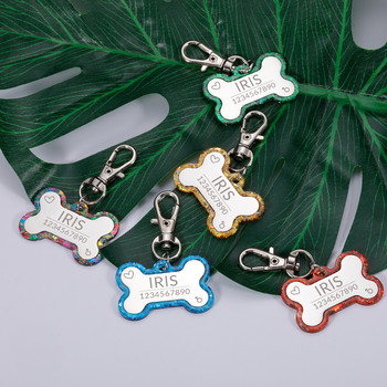 Εξατομικευμένη ετικέτα σκύλου Anti-lost Pet Dog Mirror Medal με χαρακτικό όνομα και κολάρο διεύθυνσης ετικέτες για σκύλους Αξεσουάρ κατοικίδιων για κουτάβια γάτα