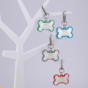 Εξατομικευμένη ετικέτα σκύλου Anti-lost Pet Dog Mirror Medal με χαρακτικό όνομα και κολάρο διεύθυνσης ετικέτες για σκύλους Αξεσουάρ κατοικίδιων για κουτάβια γάτα
