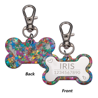 Kohandatud koerasildi kadumisevastane lemmikloomade koerte peegli medal graveeringuga nime ja aadressi kaelarihma sildid koertele Kutsikas kass Lemmikloomatarvikud