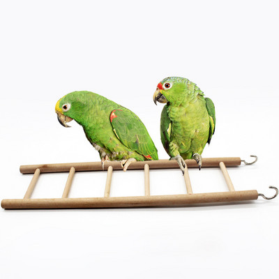 Parrot Toy Pet Supplies Bird Cage 1Pcs Climbing Stairs Rocking Scratcher Perch 6 Ladders Hamsters Products Wooden Ladder
