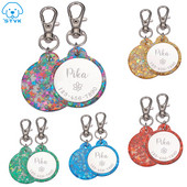 Etichetă de identificare acrilică pentru animale de companie personalizată gratuită, personalizată pentru câine, pisică, guler colorat, accesorii anti-pierdere, etichetă cu nume pentru animale de companie, etichete de identificare pentru animale de compani