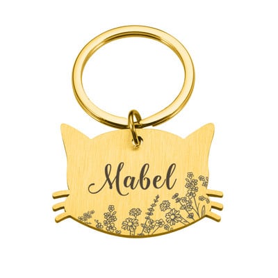 Pielāgotas mājdzīvnieku kaķu kaklasiksnas ID atzīmes Personalizētas kaklarotas nosaukuma numura zīme Kaķu aksesuāri mājas kaķēnu kaķu piederumiem Produkti