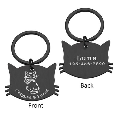 Pielāgotas mājdzīvnieku kaķu kaklasiksnas ID atzīmes Personalizētas kaklarotas nosaukuma numura zīme Kaķu aksesuāri mājas kaķēnu kaķu piederumiem Produkti