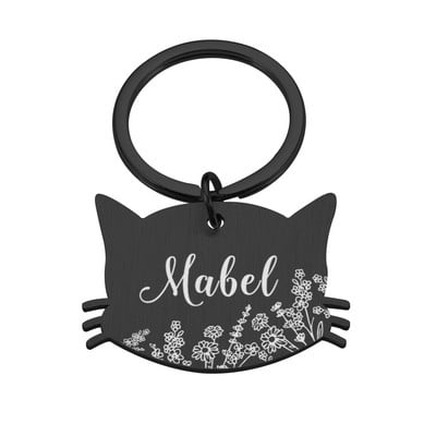 Pielāgotas mājdzīvnieku kaķu kaklasiksnas ID atzīmes Personalizētas kaklarotas nosaukuma numura zīme Kaķu aksesuāri mājas kaķēnu kaķu piederumiem Produkti