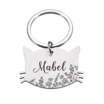 Pielāgotas mājdzīvnieku kaķu kaklasiksnas ID atzīmes Personalizētas kaklarotas nosaukuma numura zīme Kaķu aksesuāri mājas kaķēnu kaķu piederumiem Produkti