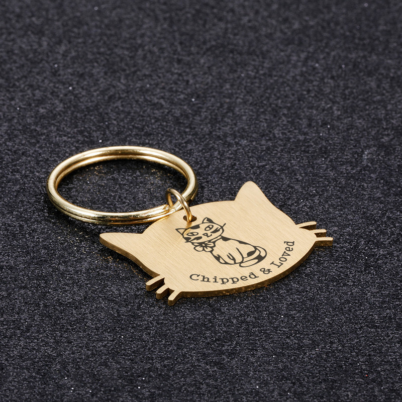 Pielāgotas mājdzīvnieku kaķu kaklasiksnas ID atzīmes Personalizētas kaklarotas nosaukuma numura zīme Kaķu aksesuāri mājas kaķēnu kaķu piederumiem Produkti