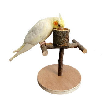 2022 Parrot Natural Дървена стойка за игра Катерене Стоящи играчки Детска площадка за птици Аксесоари за клетка за птици Обучение на домашни любимци Стълба за катерене