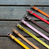 Uus 1 tk lemmiklooma veisenahast kaelarihm, reguleeriv kassi lemmiklooma jalutusrihm, nahast 15 värvi kassipoja kutsika kaelarihm Samlli keskmistele koertele kassitarvikud