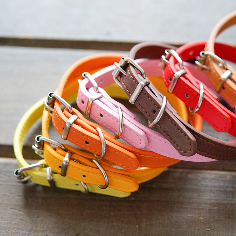 Uus 1 tk lemmiklooma veisenahast kaelarihm, reguleeriv kassi lemmiklooma jalutusrihm, nahast 15 värvi kassipoja kutsika kaelarihm Samlli keskmistele koertele kassitarvikud
