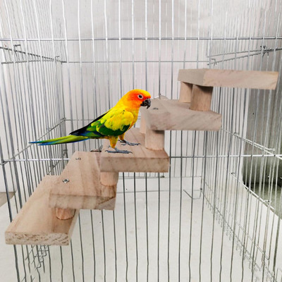 10 см хамстер папагал естествена дървена стълба играчки 3/4/5/6/7/8 слоя катерене по стълби аксесоари за клетка за домашни любимци