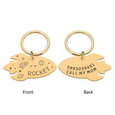 Accesorii pentru câini de companie Etichetă personalizată pentru guler pentru câini Colier pentru pisici Etichete de identificare pentru medalie anti-pierdere pentru câini cu gravură Nume Adresă Pandantiv