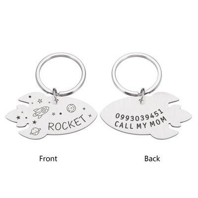 Accesorii pentru câini de companie Etichetă personalizată pentru guler pentru câini Colier pentru pisici Etichete de identificare pentru medalie anti-pierdere pentru câini cu gravură Nume Adresă Pandantiv