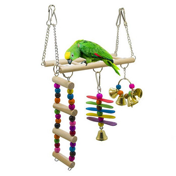 Dorakitten Creative Parrot Toys Funny Parrot Ladder Bird Swing Παιχνίδι παπαγάλου Κρεμαστά παιχνίδια για κατοικίδια Προμήθειες για κατοικίδια Αξεσουάρ εκπαίδευσης πουλιών