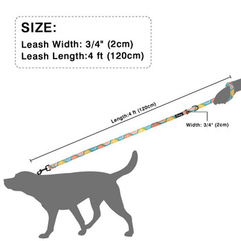 Тежки въжета за каишки за кучета Найлонови щампи за домашни кучета Разхождащи се каишки 120 см за малки, средни големи кучета Котка Чихуахуа Питбул