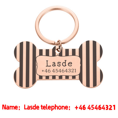 STVK Stripe Etichetă pentru animale de companie Pisică Guler pentru câini Accesorii farfurie personalizate Medalie Personalizată Pisicuță Număr Cățeluș Număr Gravat Scriere Câine