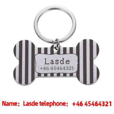 STVK Stripe Etichetă pentru animale de companie Pisică Guler pentru câini Accesorii farfurie personalizate Medalie Personalizată Pisicuță Număr Cățeluș Număr Gravat Scriere Câine