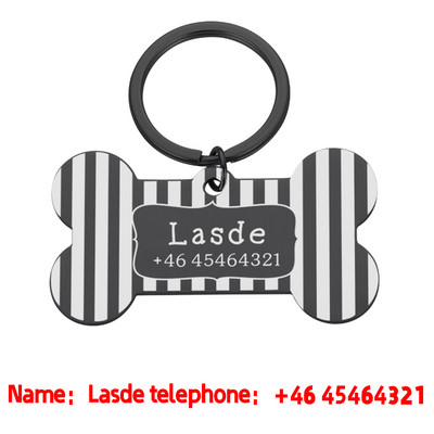 STVK Stripe Etichetă pentru animale de companie Pisică Guler pentru câini Accesorii farfurie personalizate Medalie Personalizată Pisicuță Număr Cățeluș Număr Gravat Scriere Câine