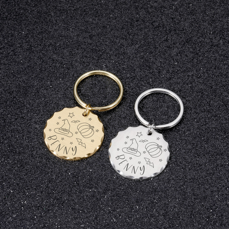 Kohandatud koera ID sildid graveeringuga nimega Isikupärastatud nimesilt Aadress Kassi kaelarihm Koerad Lemmikloomad Aksessuaarid Kassitarbed Tooted