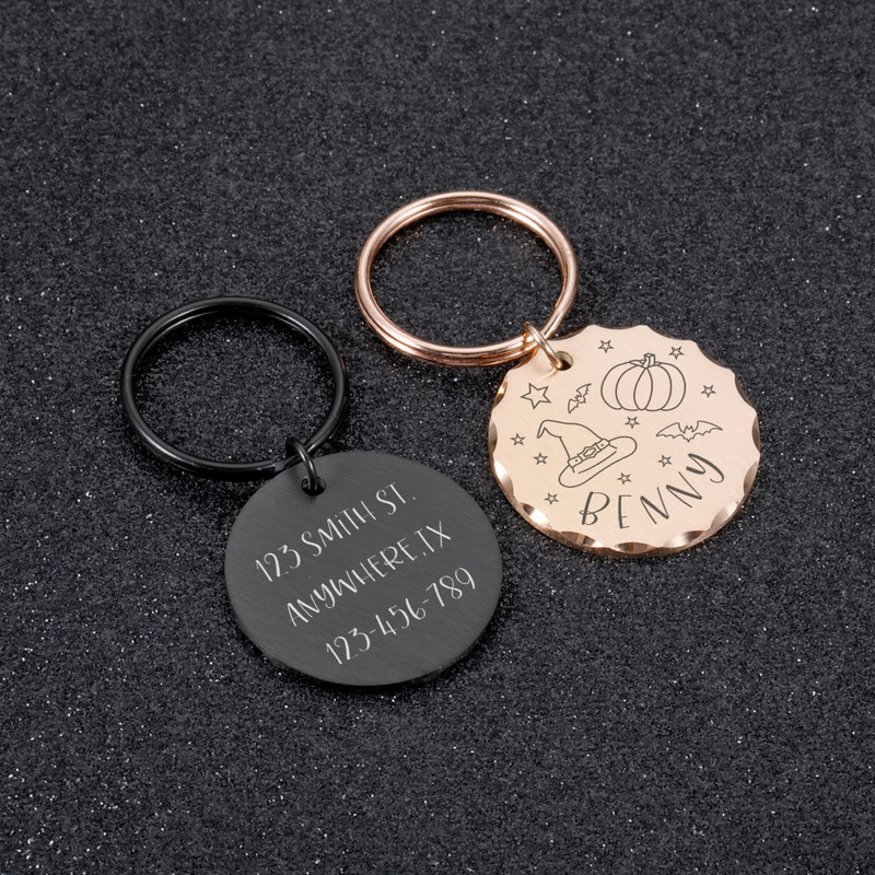 Kohandatud koera ID sildid graveeringuga nimega Isikupärastatud nimesilt Aadress Kassi kaelarihm Koerad Lemmikloomad Aksessuaarid Kassitarbed Tooted