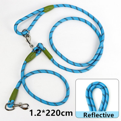 Šunų pavadėlis, pavadėlis, pavadėlis, skirtas šunims, vaikštantiems, pririštiems ant pečių, laisvų rankų pavadėliai Bėgiojančio šuns grandinėlė Daugiafunkcis pavadėlis su dviem galvutėmis