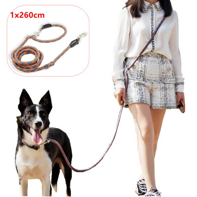 Šunų pavadėlis, pavadėlis, pavadėlis, skirtas šunims, vaikštantiems, pririštiems ant pečių, laisvų rankų pavadėliai Bėgiojančio šuns grandinėlė Daugiafunkcis pavadėlis su dviem galvutėmis