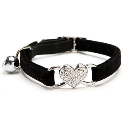 Μαλακό βελούδινο κολάρο για σκύλους Love Heart&Bells Κοσμήματα Διακοσμητικά Μόδα Κολάρα για κατοικίδια για μικρά σκυλιά Προμήθειες κουταβιών γάτας Αξεσουάρ σκυλιών