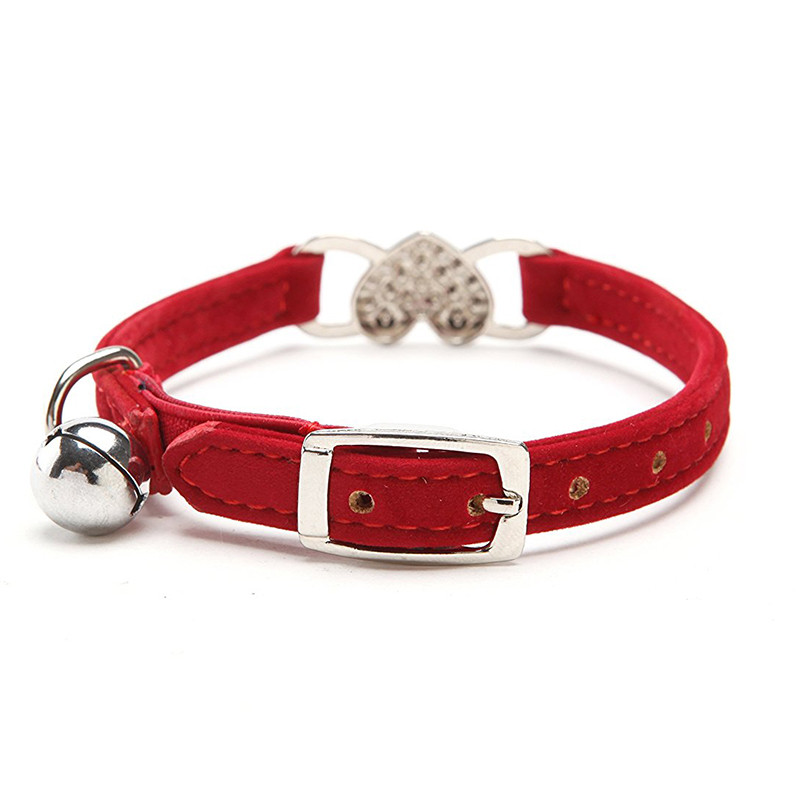 Μαλακό βελούδινο κολάρο για σκύλους Love Heart&Bells Κοσμήματα Διακοσμητικά Μόδα Κολάρα για κατοικίδια για μικρά σκυλιά Προμήθειες κουταβιών γάτας Αξεσουάρ σκυλιών