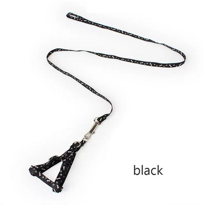 Curea pentru câine mic, pisică, neagră, guler ajustabil pentru vestă, pisică pentru câine mic, plimbare în aer liber, frânghie, accesorii pentru animale de companie