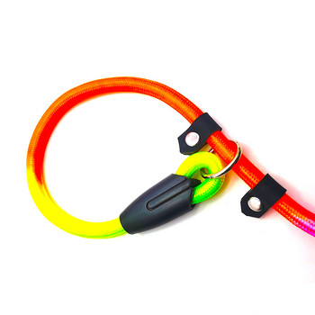 1Pcs Rainbow Nylon Dog Leash Training Dog Персонализирана каишка за каишка за каишка Яка 130 см Висококачествен колан за кучета Цвят на случаен принцип