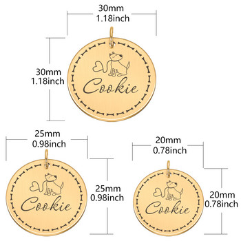 Προσαρμόσιμο γιακά σκύλου Ετικέτες διεύθυνσης για σκύλους Μετάλλιο με χαρακτικό όνομα Αξεσουάρ γατάκι κουταβιού Εξατομικευμένη αλυσίδα κολιέ γάτας