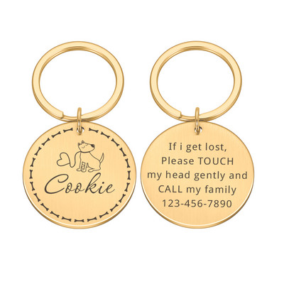 Prilagodljive pseće ogrlice s adresama za pse Medalja s ugraviranim imenom Dodaci za mače Psiće Personalizirana ogrlica za mačke Lanac