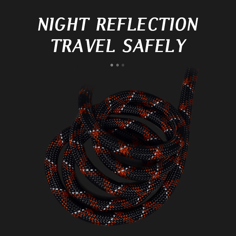 CAWAYI KENNEL Peegeldav nailonist topeltrihmad lemmikloomakoerte kett Tõmbeköie juhtmed vabade kätega jooksmiseks Köiekett suurele koerale